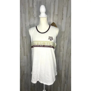 NWT‎ Rivalry Threads Women's Small White Texas A&M Aggies Sleeveless Tank Top